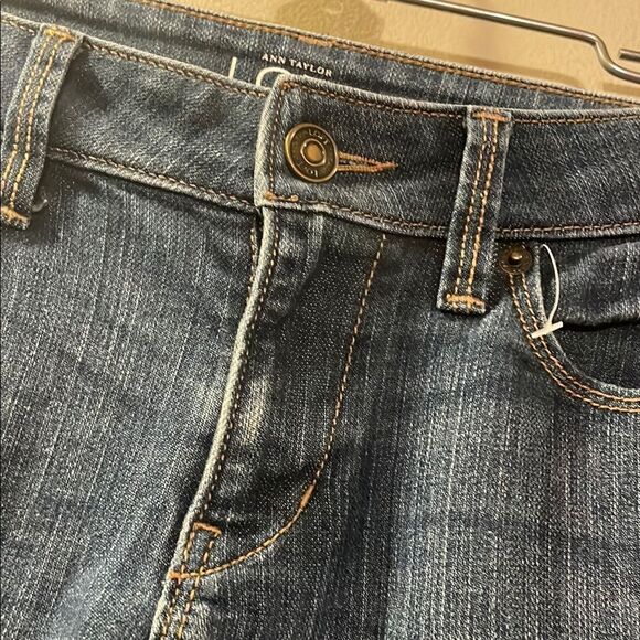 LOFT Blue Straight Leg Jeans Classic Style - Picture 2 of 10